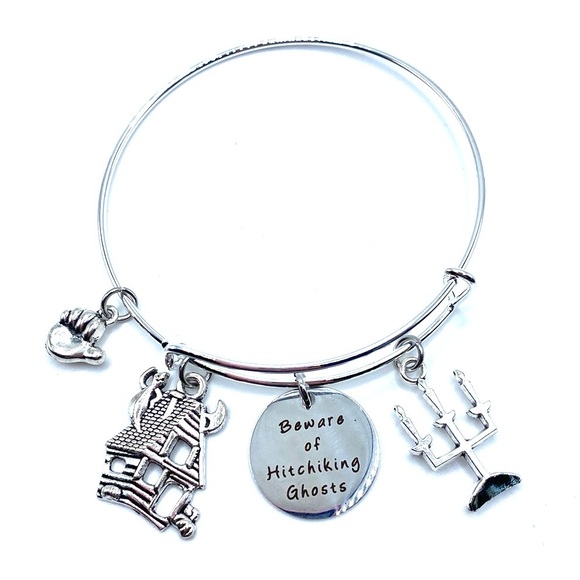 Beware Of The Hitchhiking Ghosts Charm Bracelet Halloween - Picture 2 of 6